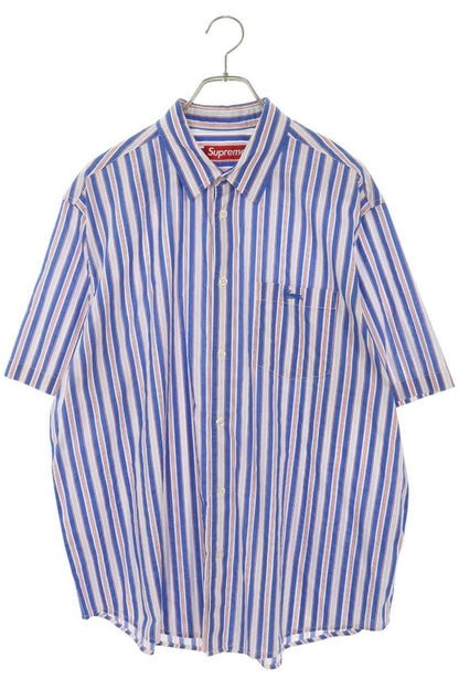 SUPREME Loose Fit Multi Stripe Logo Embroidery SS Size L