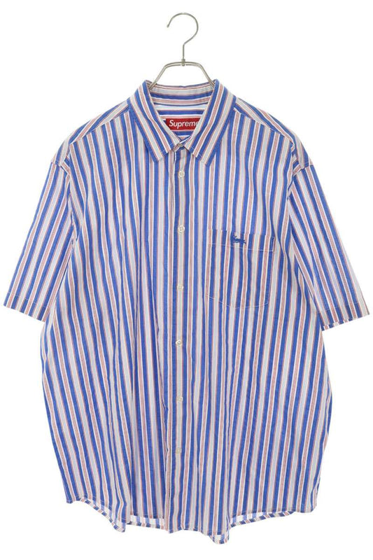 SUPREME Loose Fit Multi Stripe Logo Embroidery SS Size L