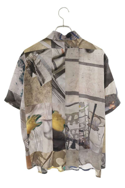 SERAPIS MARITIME All-Over Pattern Silk Short Sleeve Size M