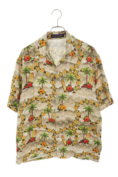 LOUISVUITTON 24AW Monogram All-Over Silk SS Shirt Size M