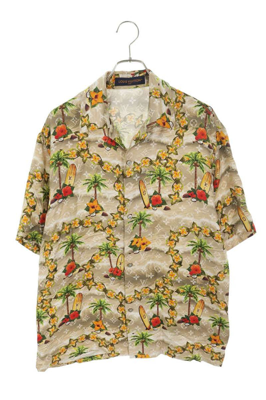 LOUISVUITTON 24AW Monogram All-Over Silk SS Shirt Size M