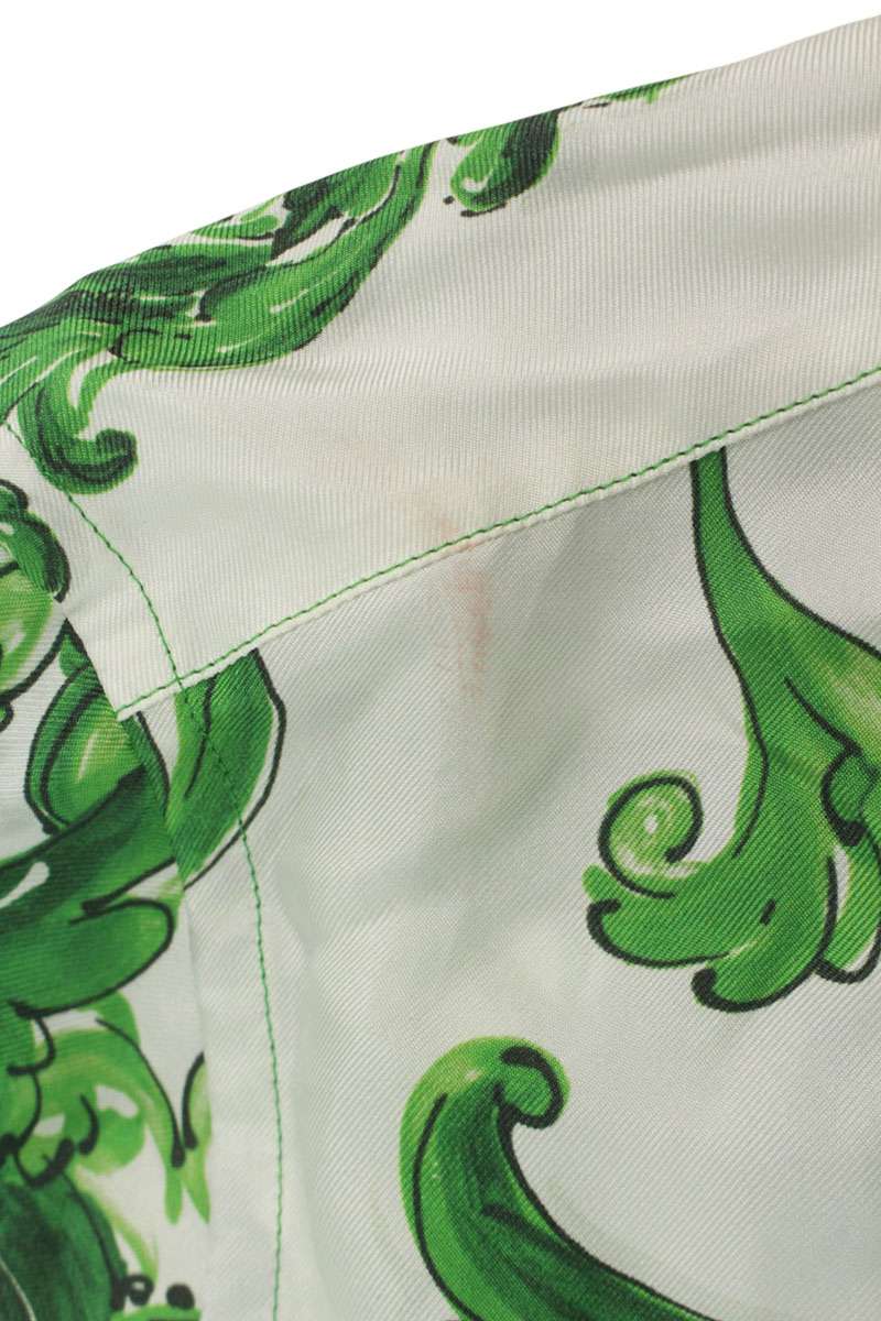 DOLCE & GABBANA Majorca Print Silk S/S Shirt Size XXS