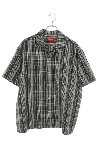 SUPREME 23SS Metallic Plaid Short Sleeve Shirt Size M
