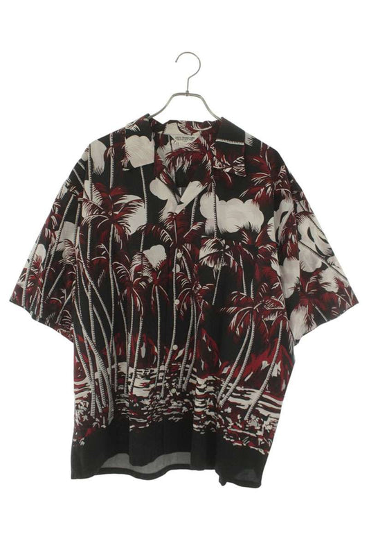 COOTIE Palm Tree Open-Neck S S Shirt Size L