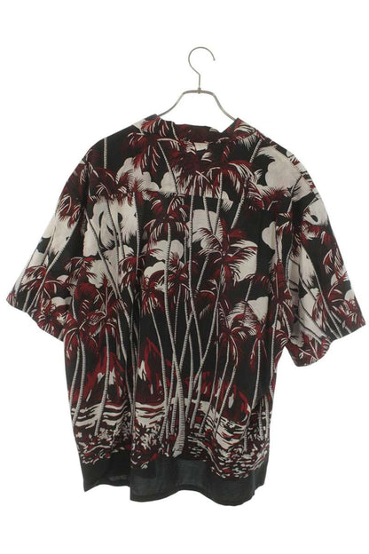COOTIE Palm Tree Open-Neck S S Shirt Size L
