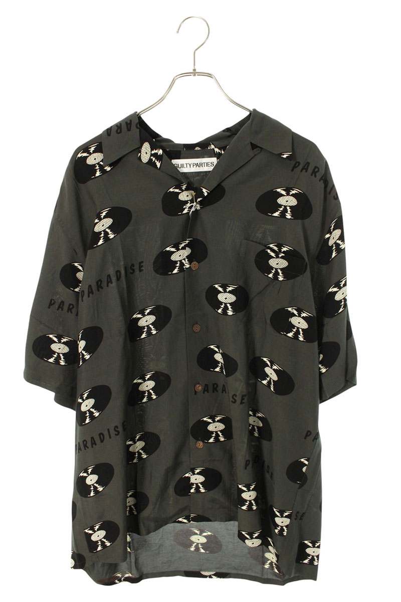 WACKO MARIA Black Record Print Aloha S/S Shirt Size XL