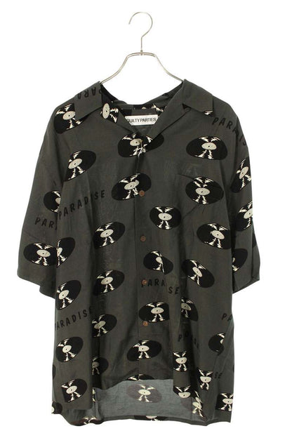WACKO MARIA Black Record Print Aloha S/S Shirt Size XL