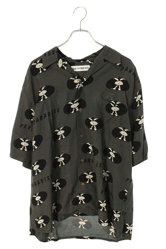 WACKO MARIA Black Record Print Aloha S/S Shirt Size XL