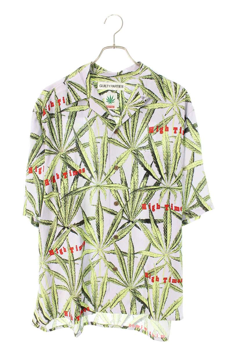 WACKO MARIA Purple HIGH TIMES Print Aloha S/S Shirt Size L