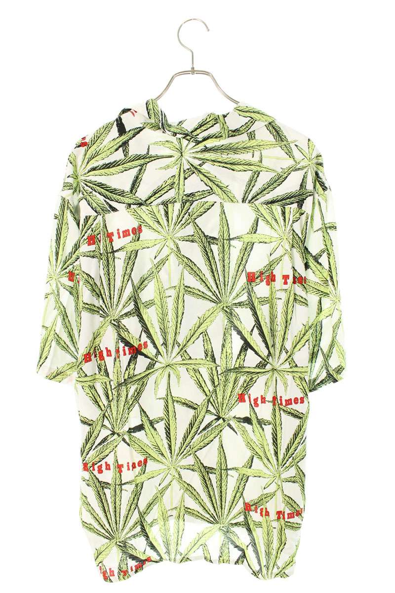 WACKO MARIA White HIGH TIMES Print Aloha S/S Shirt Size XL