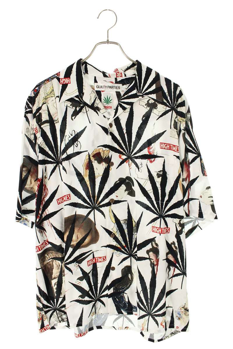 WACKO MARIA White HIGH TIMES Ukiyo-e Aloha S/S Shirt Size XL