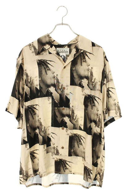 WACKO MARIA Artist Print Rayon Aloha S/S Shirt Brown Size L
