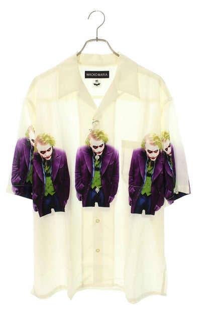 WACKO MARIA Movie Print Tencel Aloha S/S Shirt White Size XL