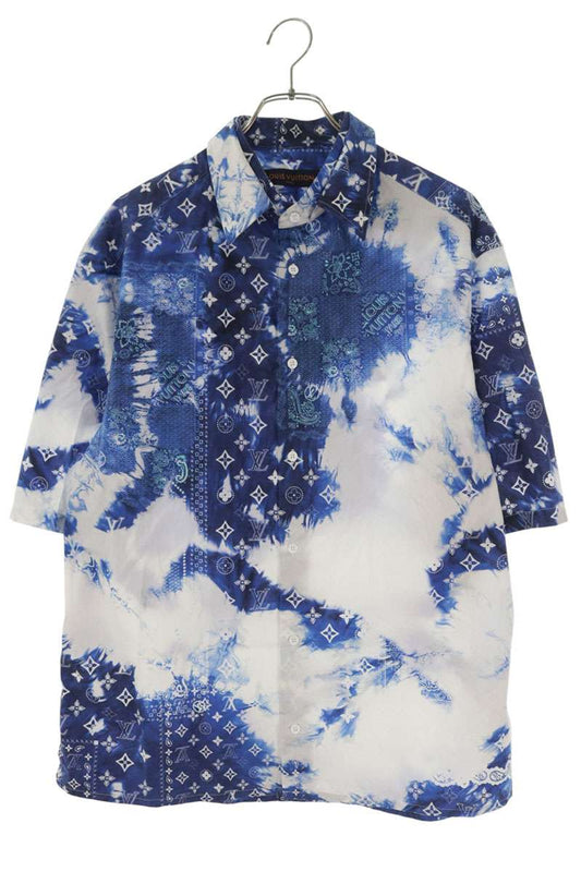 LOUISVUITTON Monogram Bandana Hook Detail S/S Shirt Size L
