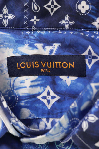 LOUISVUITTON Monogram Bandana Hook Detail S/S Shirt Size L