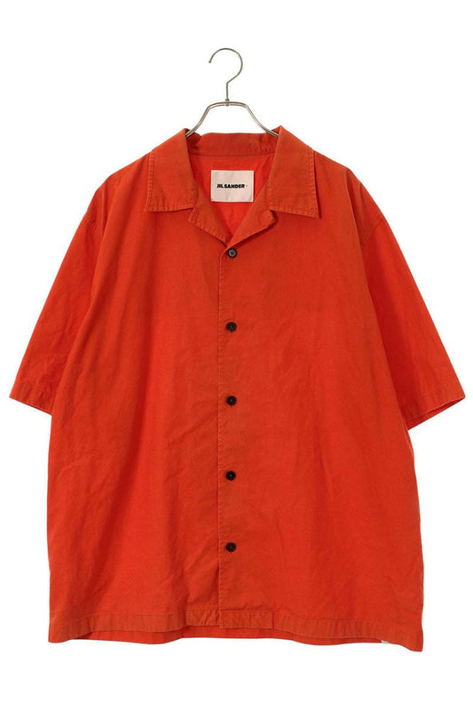JILSANDER Open Collar Short Sleeve Shirt Red Size XXL
