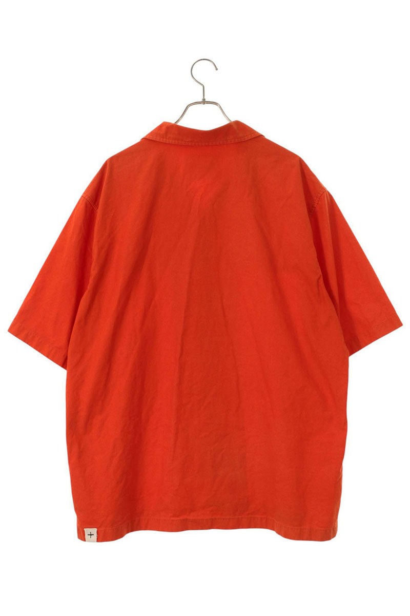 JILSANDER Open Collar Short Sleeve Shirt Red Size XXL