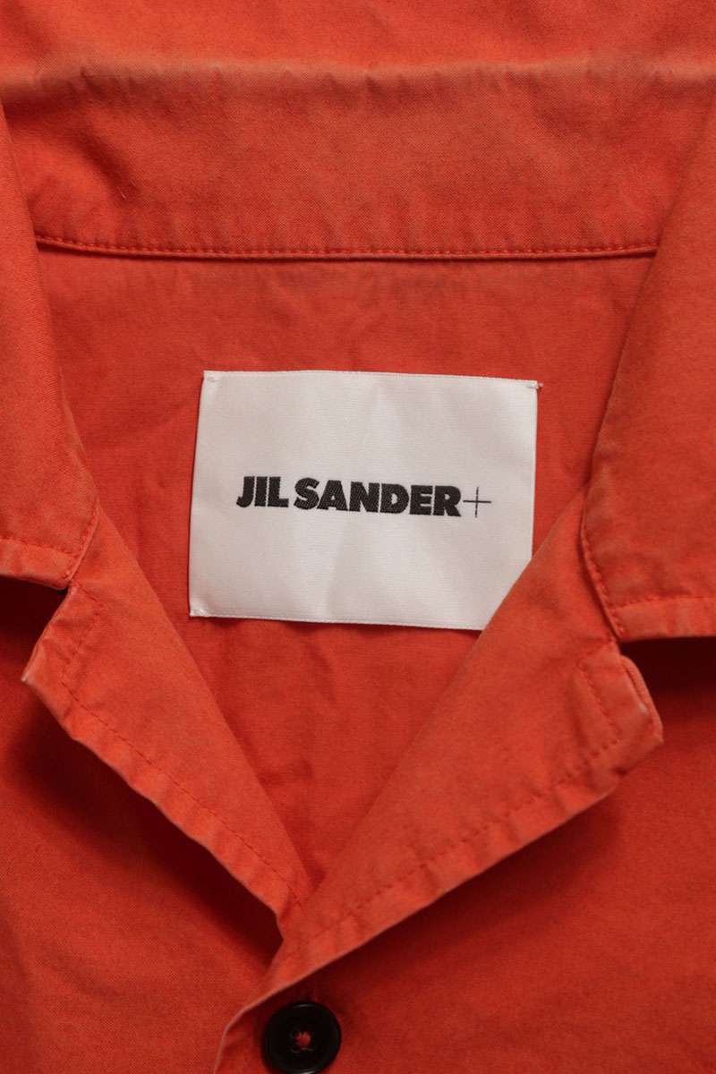 JILSANDER Open Collar Short Sleeve Shirt Red Size XXL