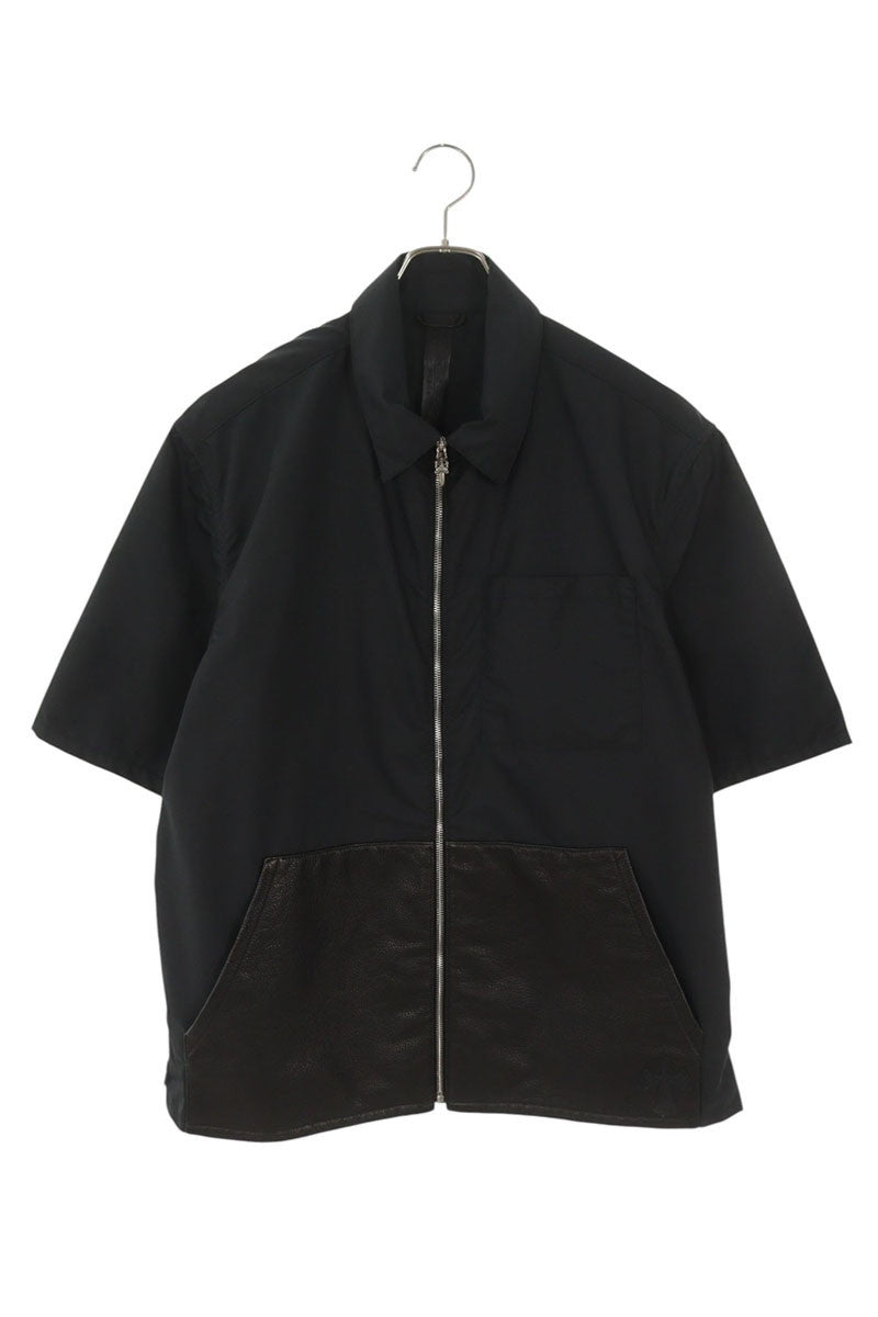 Chrome Hearts Carpenter Leather Pocket Zip S/S Shirt Size XL