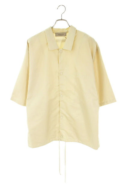 FOG ESSENTIALS Nylon Logo Patch S/S Coach Shirt Beige Size L
