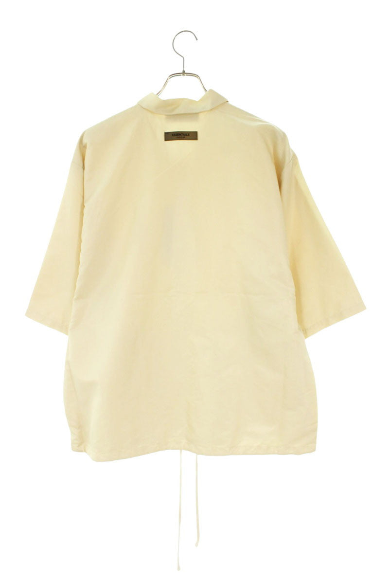 FOG ESSENTIALS Nylon Logo Patch S/S Coach Shirt Beige Size L