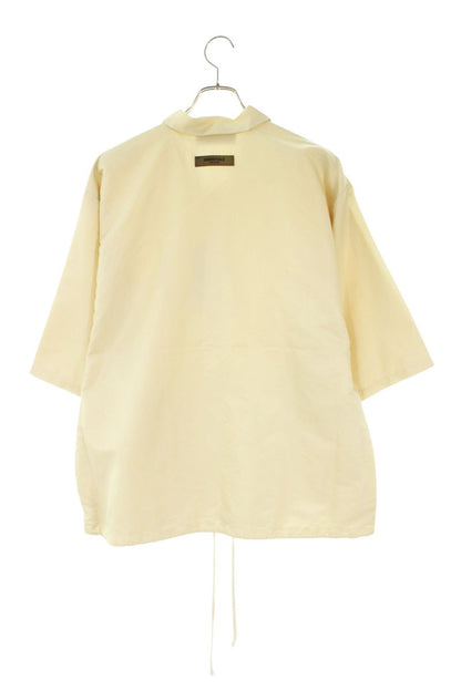 FOG ESSENTIALS Nylon Logo Patch S/S Coach Shirt Beige Size L