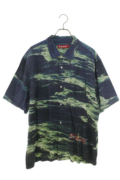 SUPREME 25SS Boat All-Over Print Rayon SS Shirt Blue Size XL