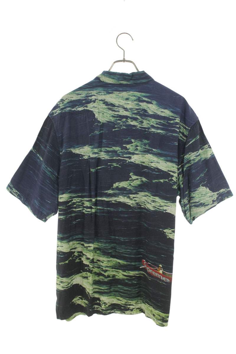 SUPREME 25SS Boat All-Over Print Rayon SS Shirt Blue Size XL