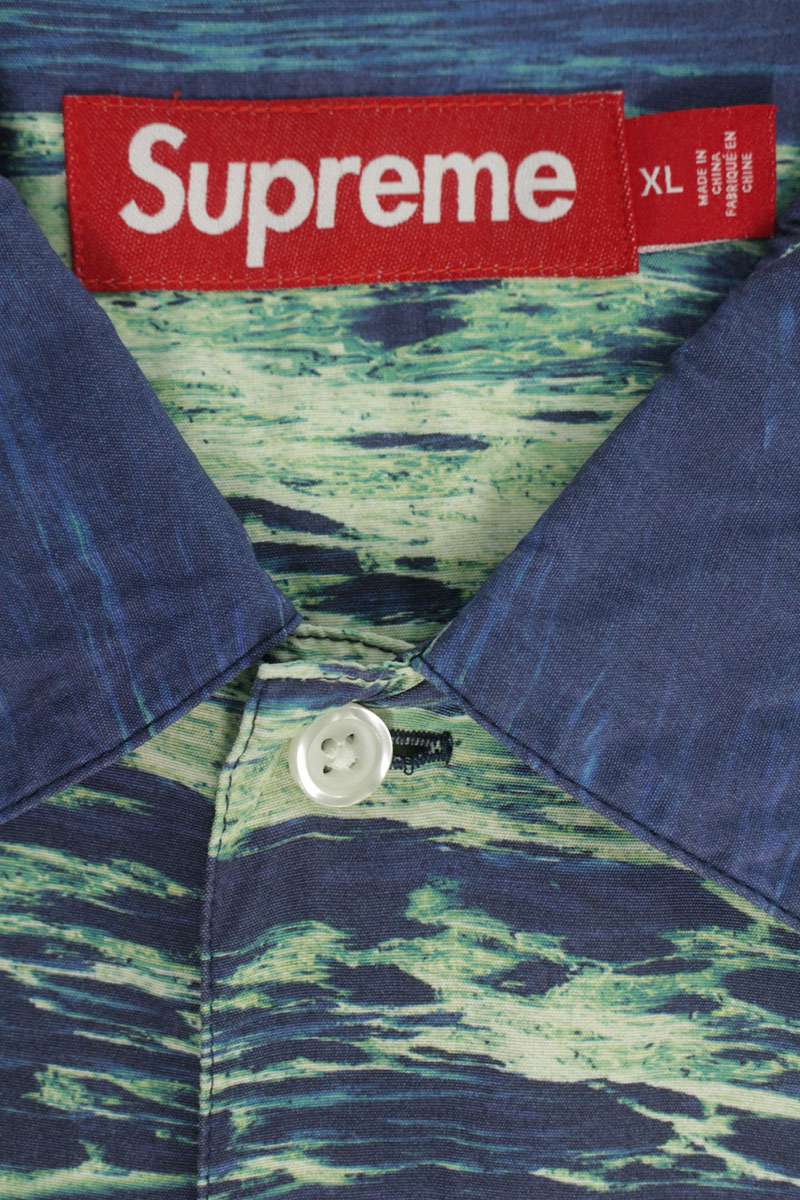 SUPREME 25SS Boat All-Over Print Rayon SS Shirt Blue Size XL