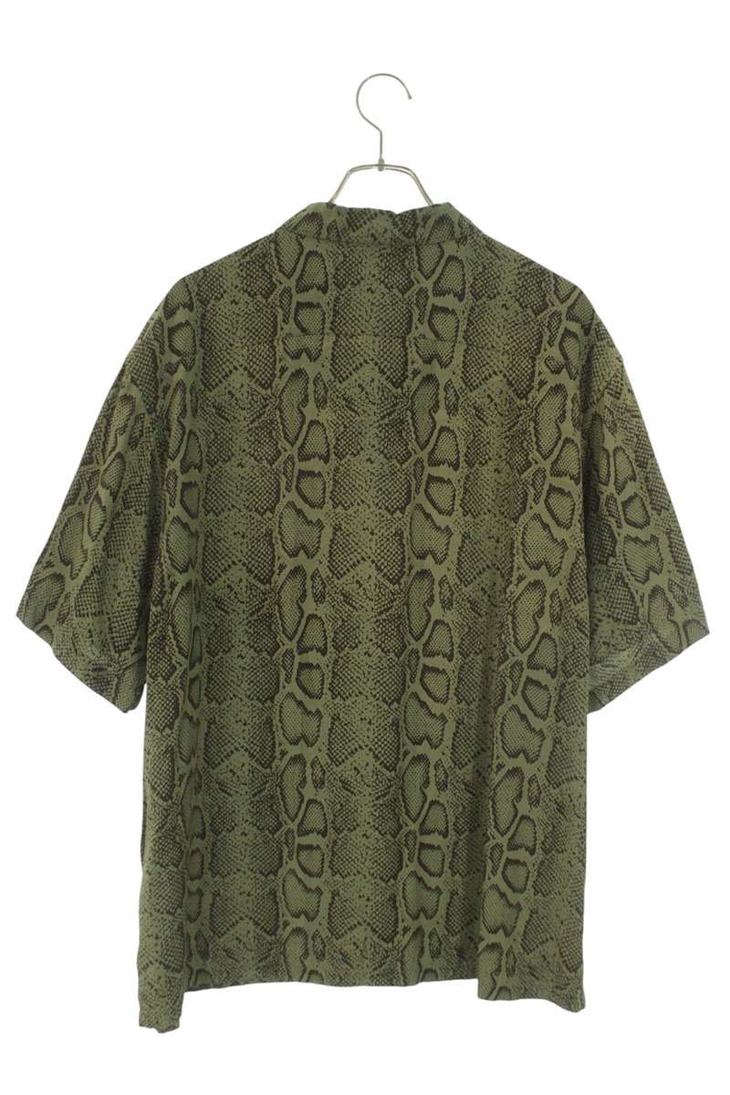 SUPREME 24SS Snake Pattern Rayon SS Shirt Green Size XL