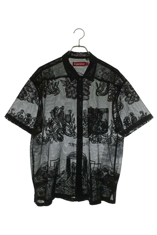 SUPREME 25SS Last Supper Lace SS Shirt Black Size L