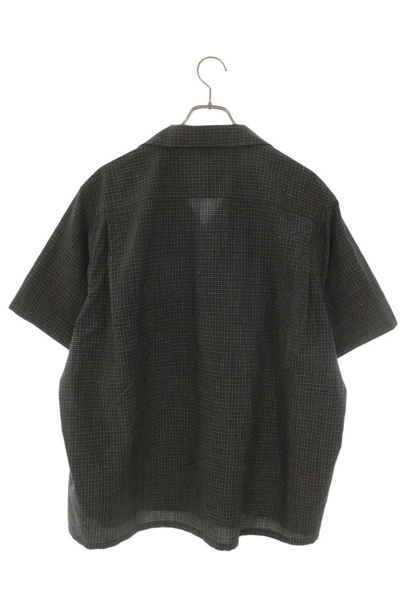 VISVIM Wool Linen Sao Tome Check SS Shirt Black Size XXL