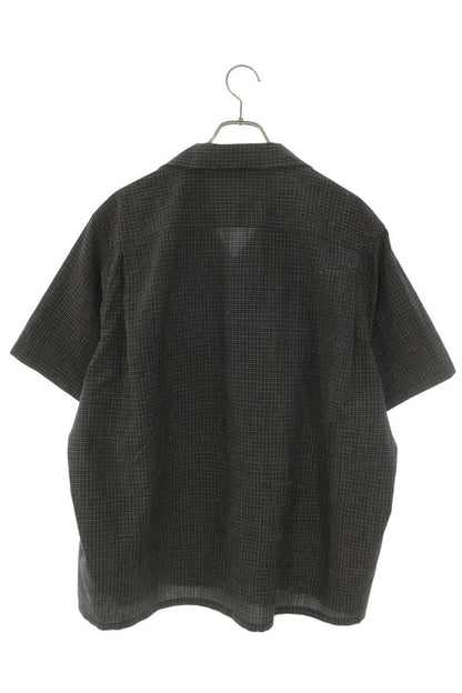 VISVIM Wool Linen Sao Tome Check SS Shirt Black Size XXL