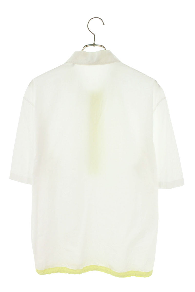 HERMES Multi Cotton Drawstring Snap Button S/S Shirt Size XS