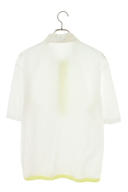 HERMES Multi Cotton Drawstring Snap Button S/S Shirt Size XS