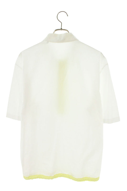 HERMES Multi Cotton Drawstring Snap Button S/S Shirt Size XS
