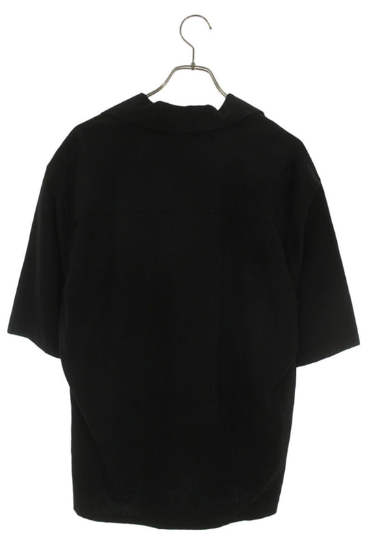 MARNI Black Wool Logo Embroidered S/S Shirt Size S
