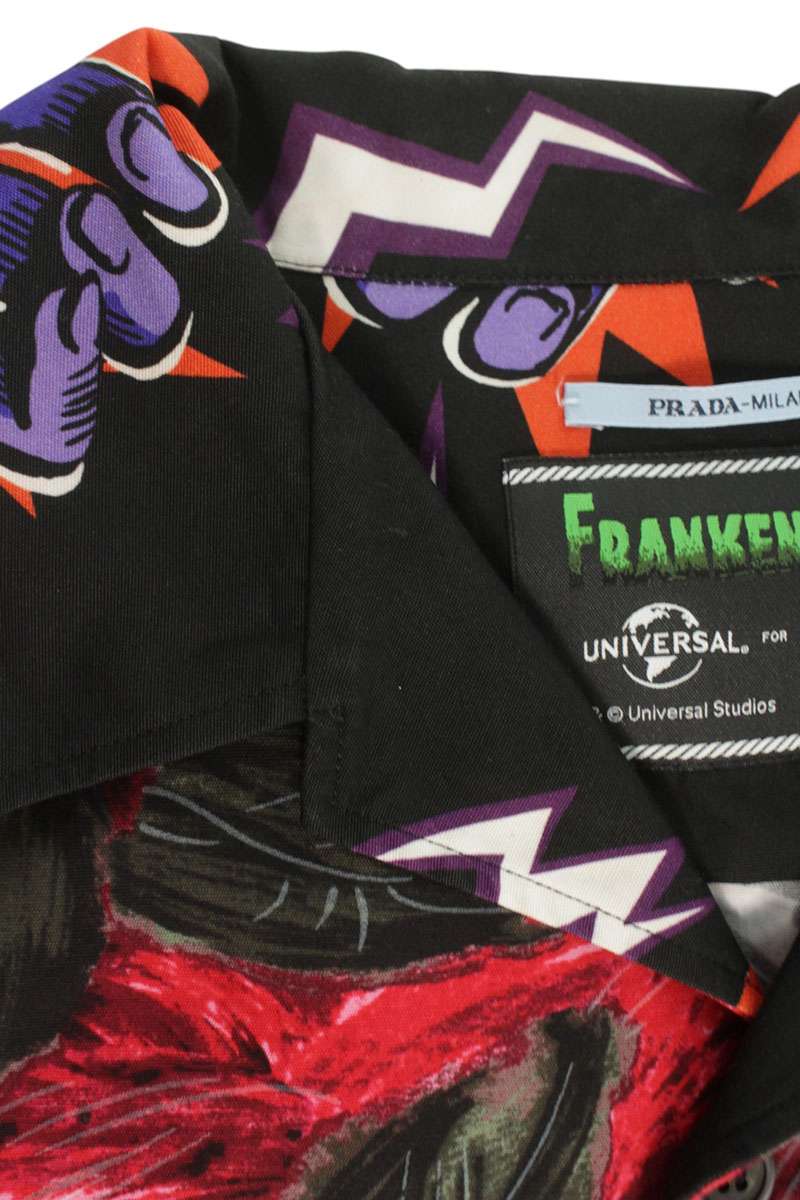 PRADA Frankenstein Print Cotton S/S Shirt Multi Size L