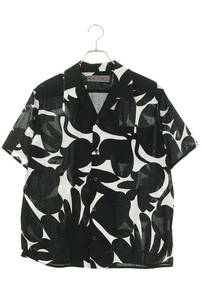 MARNI 19SS All-Over Pattern Open Collar SS Shirt Size 38