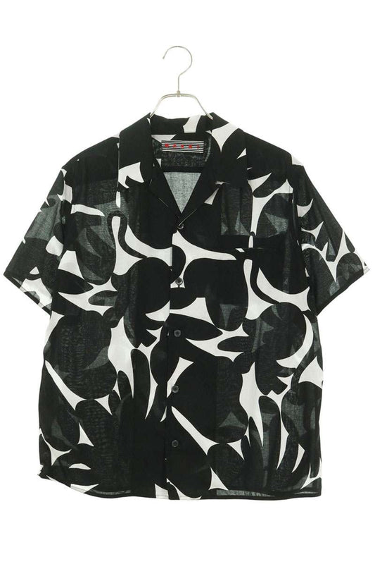 MARNI 19SS All-Over Pattern Open Collar SS Shirt Size 38