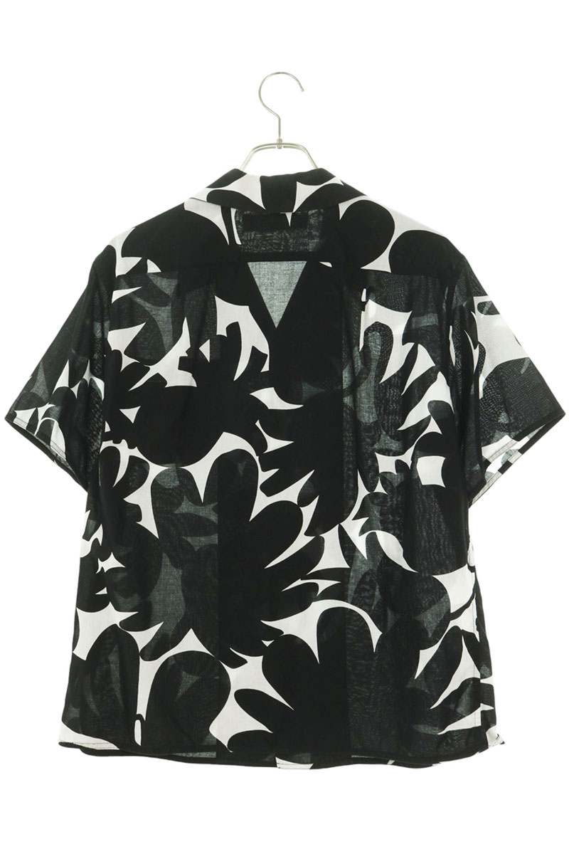 MARNI 19SS All-Over Pattern Open Collar SS Shirt Size 38