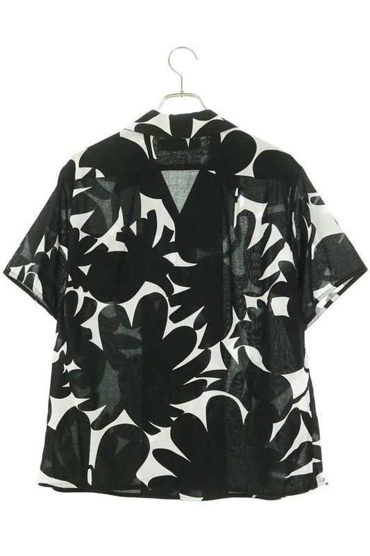 MARNI 19SS All-Over Pattern Open Collar SS Shirt Size 38