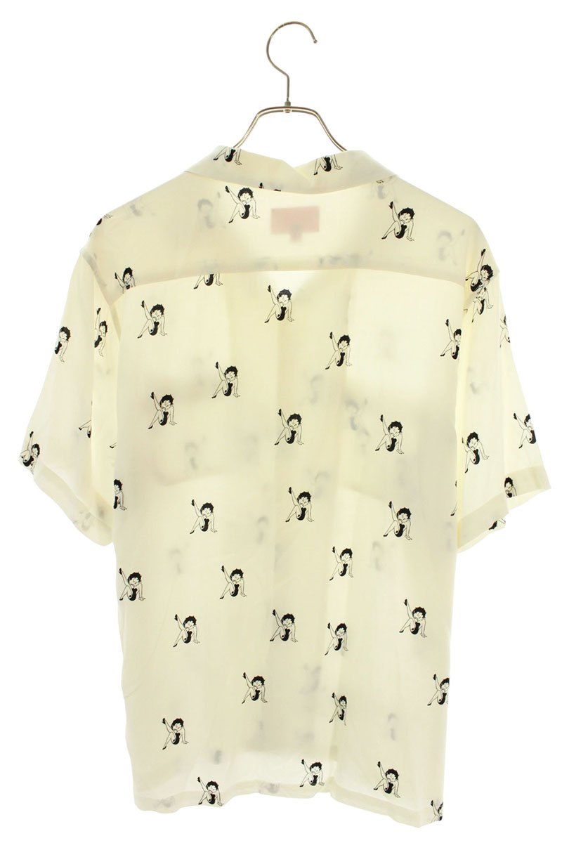 SUPREME 16SS Betty Boop Rayon S/S Shirt White Size M