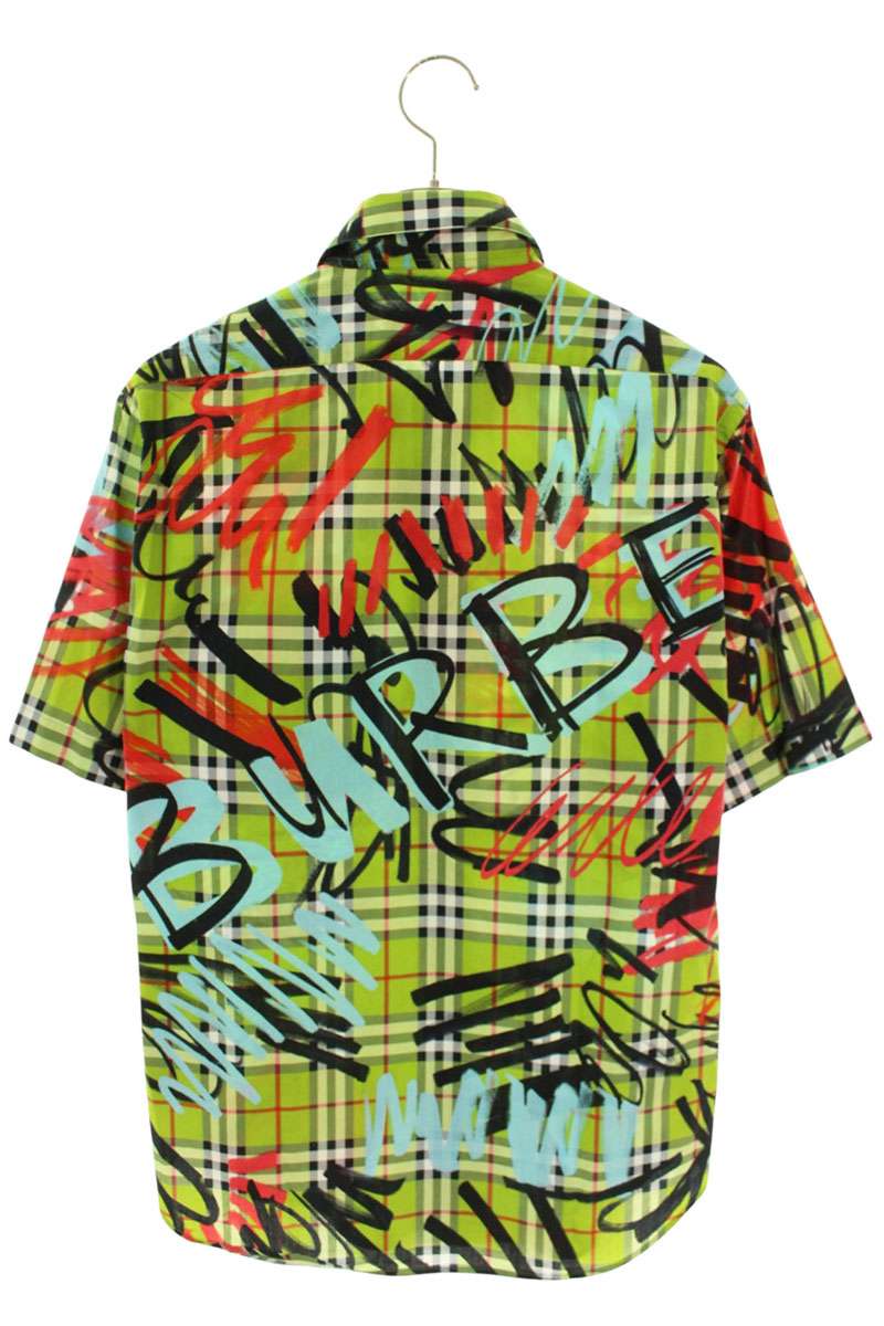 Burberry All-Over Check Cotton S/S Shirt Green Size S