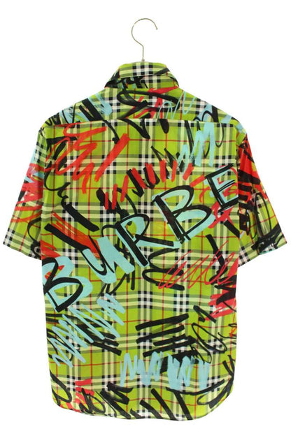 Burberry All-Over Check Cotton S/S Shirt Green Size S