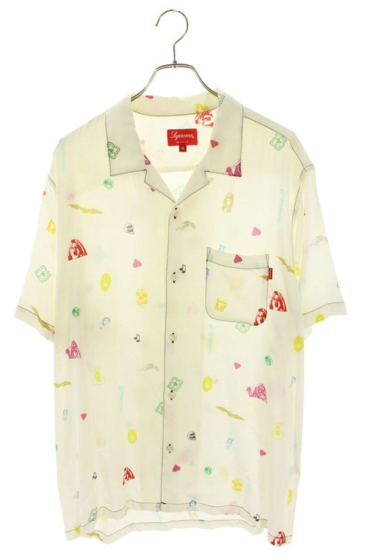 SUPREME 19SS Deep Space Rayon S/S Shirt White Size XL