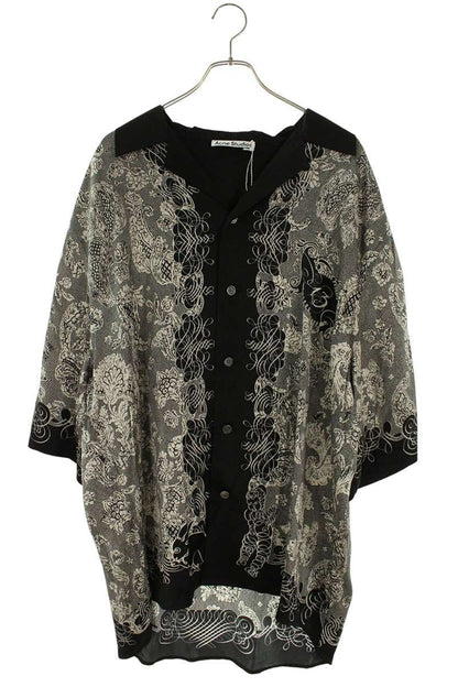 ACNE STUDIOS Allover Print Rayon S/S Black/White Size XL