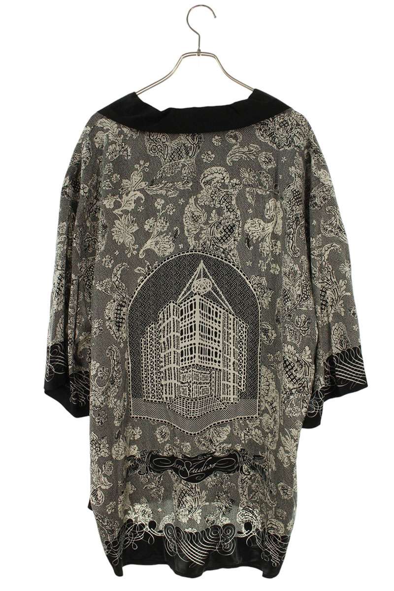ACNE STUDIOS Allover Print Rayon S/S Black/White Size XL