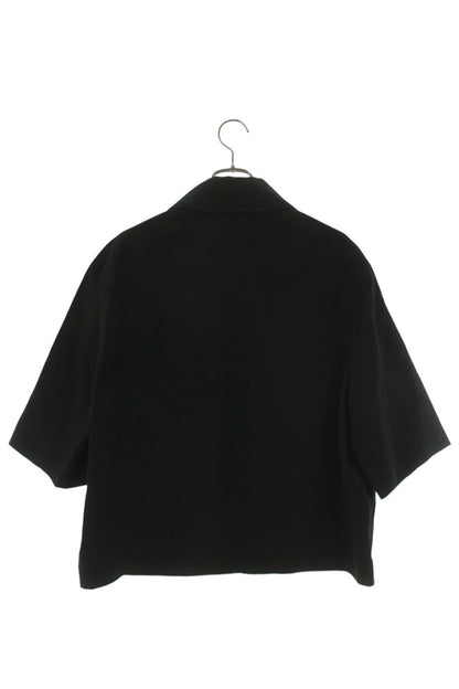 HERMES Black Paper Rayon Short Sleeve Oversized Size XXL