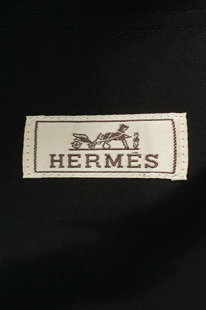 HERMES Black Paper Rayon Short Sleeve Oversized Size XXL